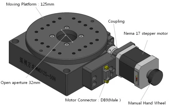 worm gear precision rotary stage